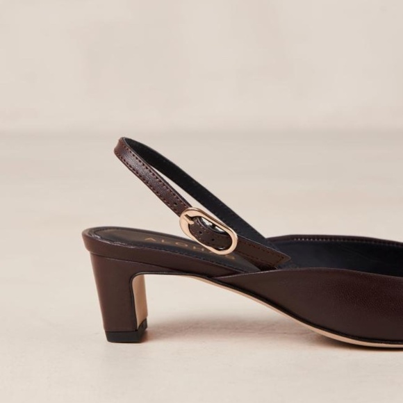 🍂NWT ALOHAS Pumps Lindy  Brown Leather Pumps - Picture 6 of 14